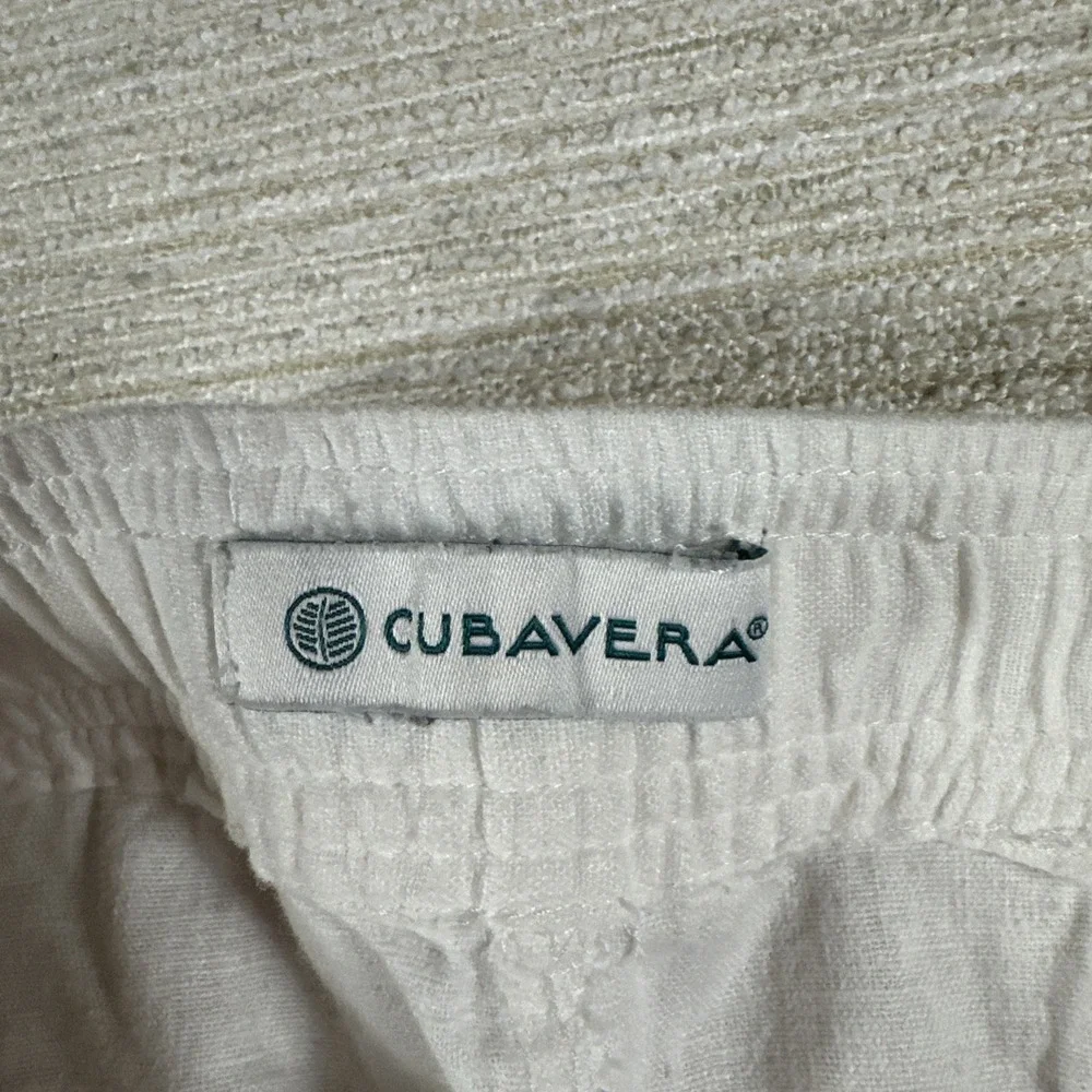 Cubavera Coastal Grandpa Resort Linen Blend Cargo Shorts Beach Men's Size Large